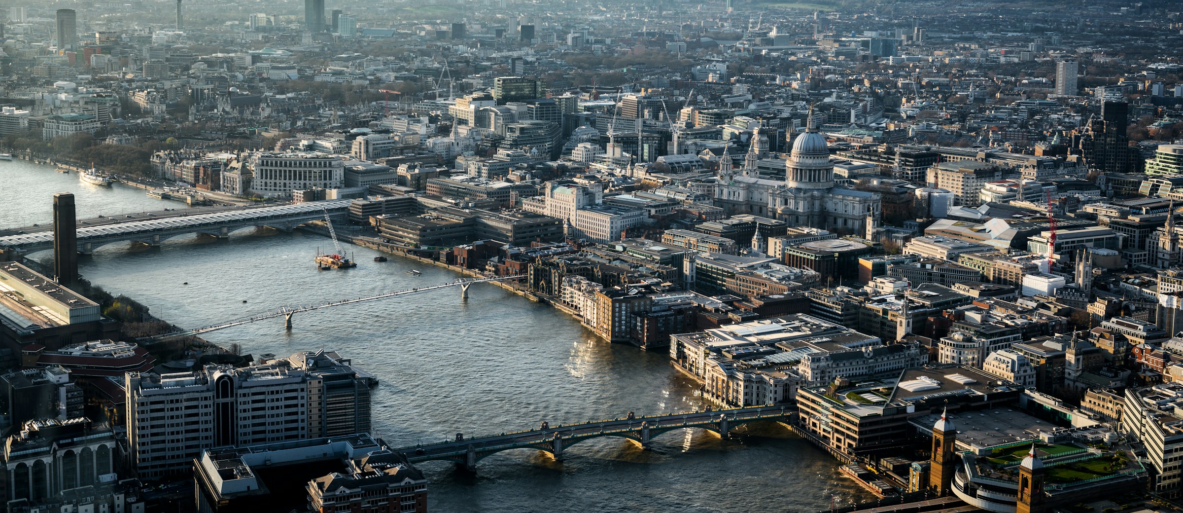 The City of London and St Paul’s Cathedral above the River Thames